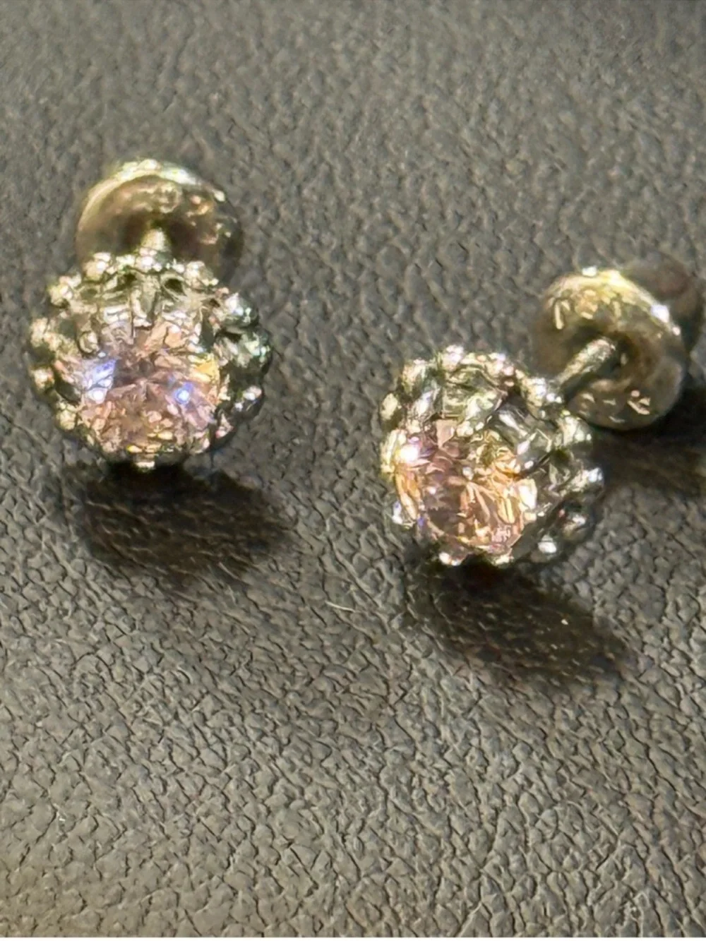 Pink and Silver Earrings